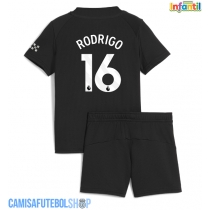 Camisa de time de futebol Manchester City Rodri Hernandez #16 Replicas 2º Equipamento Infantil 2025-26 Manga Curta (+ Calças curtas)